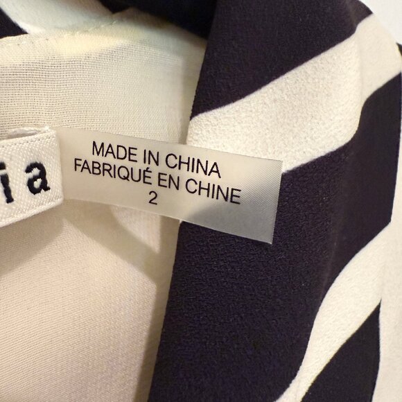 ALICE + OLIVIA LUANA BLACK & WHITE STRIPED JUMPSUIT NEW WITH TAGS (TINY FLAW) - Picture 12 of 14